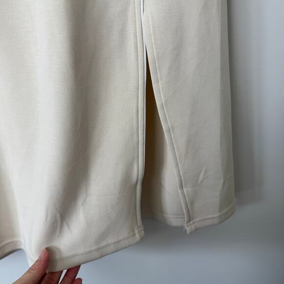 Aerie Offline Hugger Knit Midi Skirt NEW Cream Size Large - Picture 4 of 11